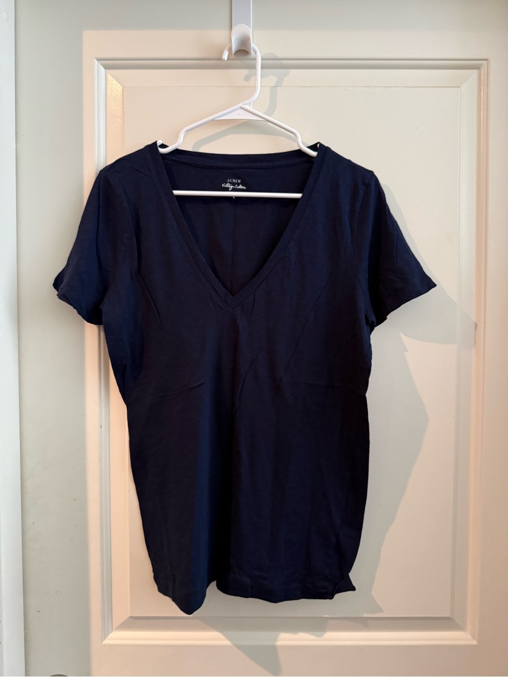 J. Crew Navy V-Neck Short Sleeve Tee